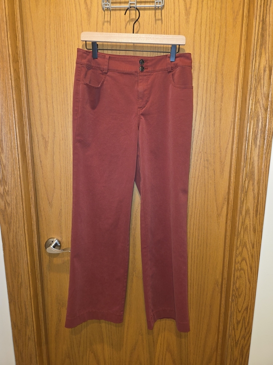 Soft Surroundings Pants - Soft Surroundings Straight-Leg Pants in Rusty Red